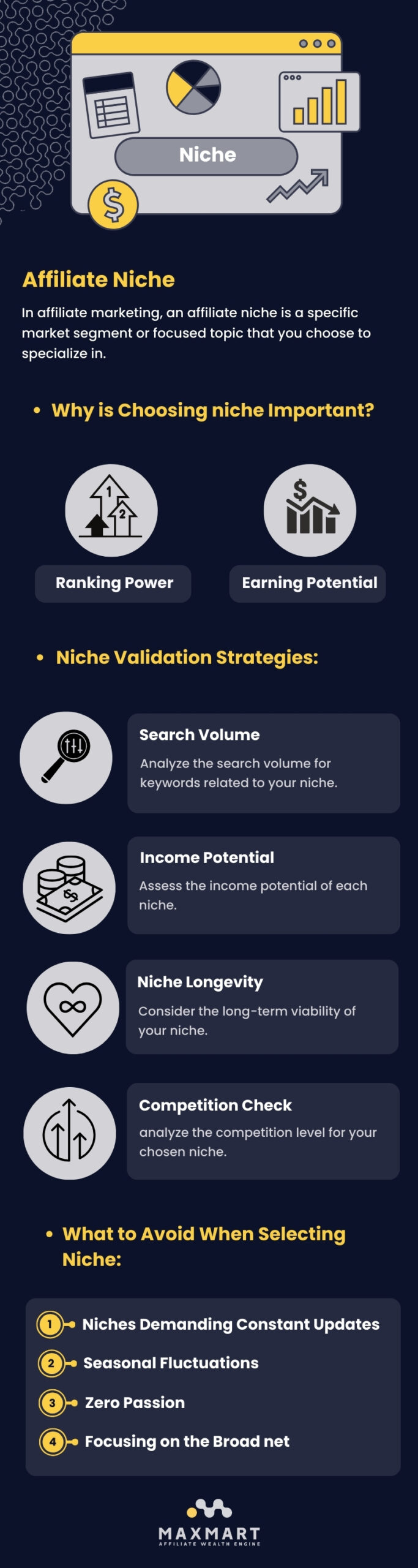 Affiliate Niche Infographic